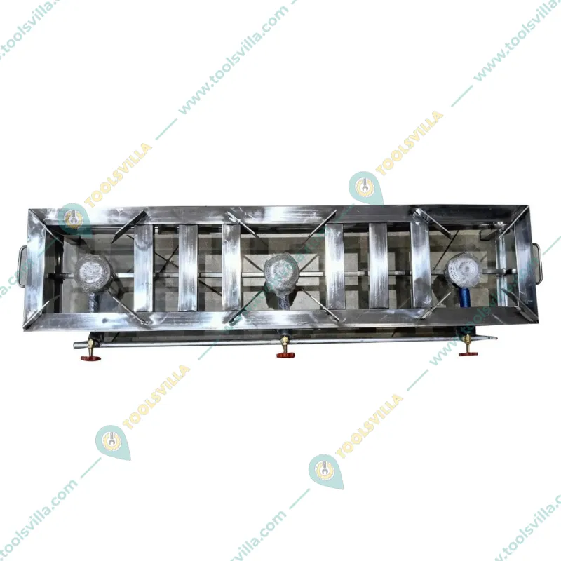 NE GRILLS 12x44 inch Stainless Steel 3 Burner Gas Bhatti