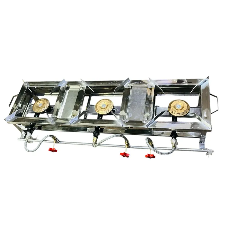 NE GRILLS 12x44 inch Stainless Steel 3 Burner Gas Bhatti