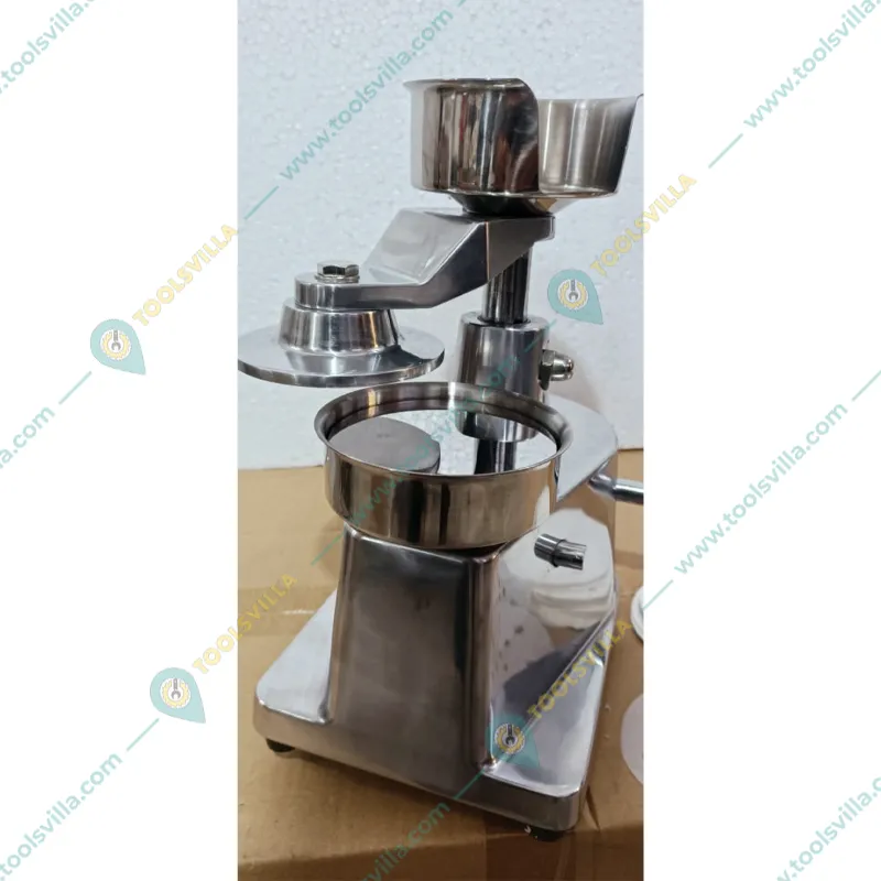 SS Manual Aalu Tikki Maker / Hamburger Patty Maker Machine With Free 100 Pcs of Patty Paper