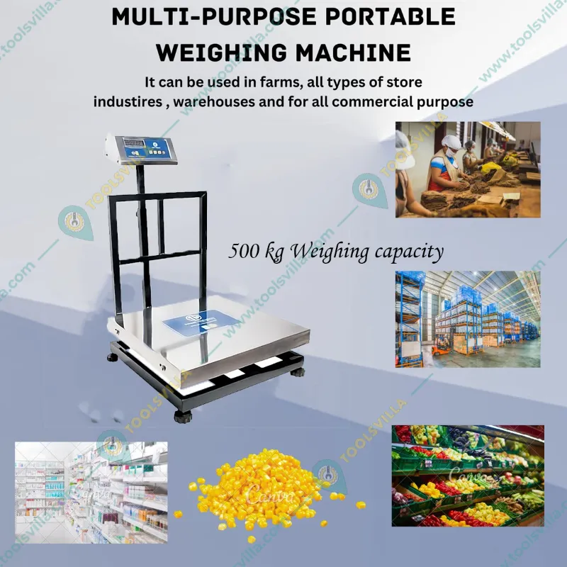 True Weight SS Platform Scale Weighing Machine, 500kg Capacity (TWP-500) with 1-Year Warranty (750x750 mm)