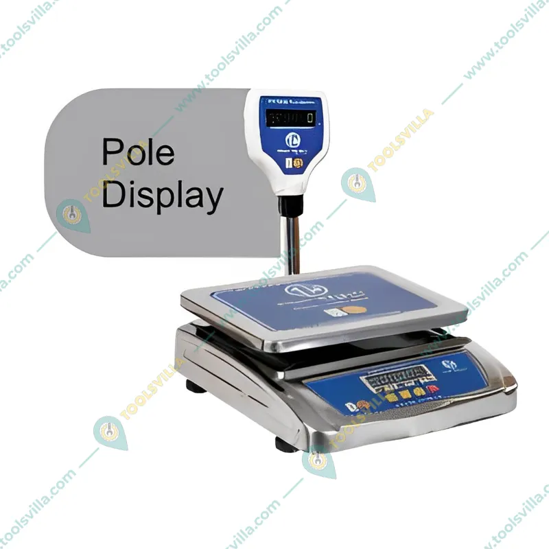 True Weight Table Top SS Digital Weighing Machine, 30kg Capacity (TWT-III-30 Pole) with 1-Year Warranty