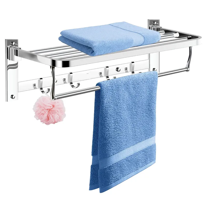 Platinum Stainless Steel Folding Towel Rack