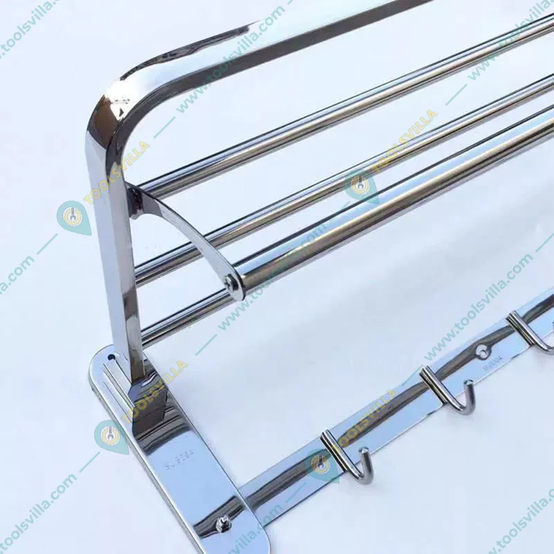 Platinum Stainless Steel Folding Towel Rack