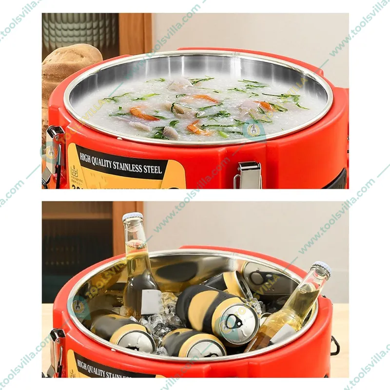Commercial Stainless Steel Food Container, 50 litres Capacity