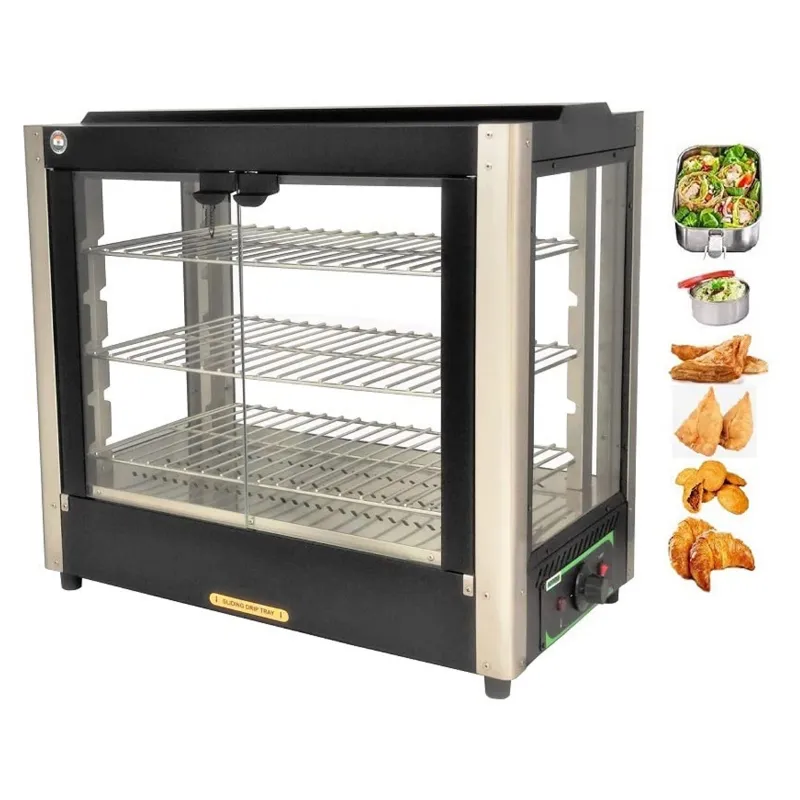 ADORMA FDW 75LH Black Food Display Warmer 75 Litres Capacity 800W, Food Grade Stainless Steel Interior with 1 Year Warranty