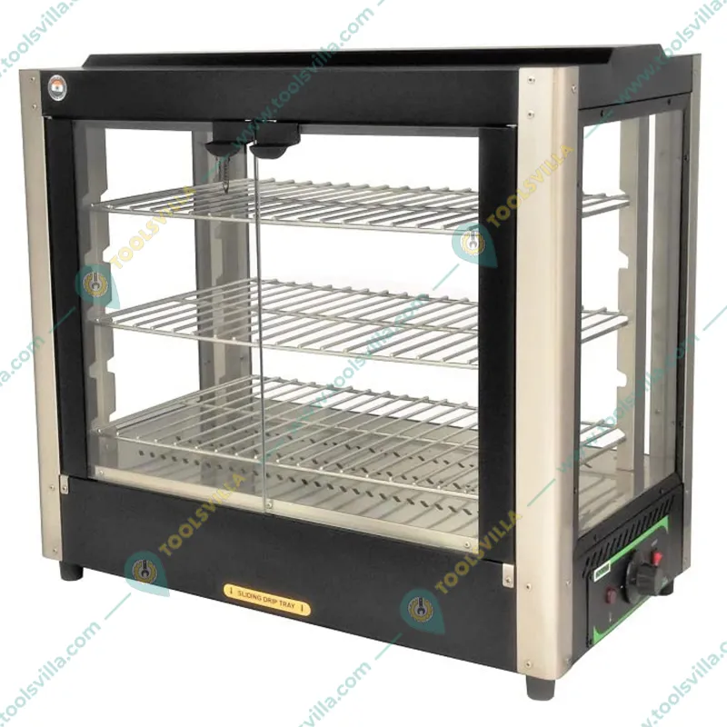 ADORMA FDW 75LH Black Food Display Warmer 75 Litres Capacity 800W, Food Grade Stainless Steel Interior with 1 Year Warranty