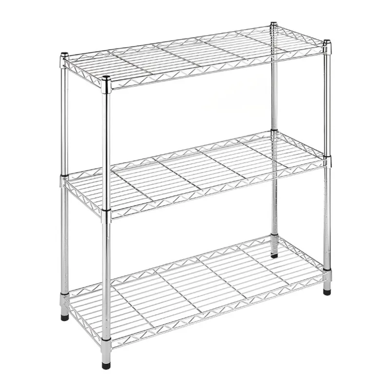 Rackwell 30 x 24 x 14 Inches 3-Shelves Stainless Steel Boltless Multipurpose Rack