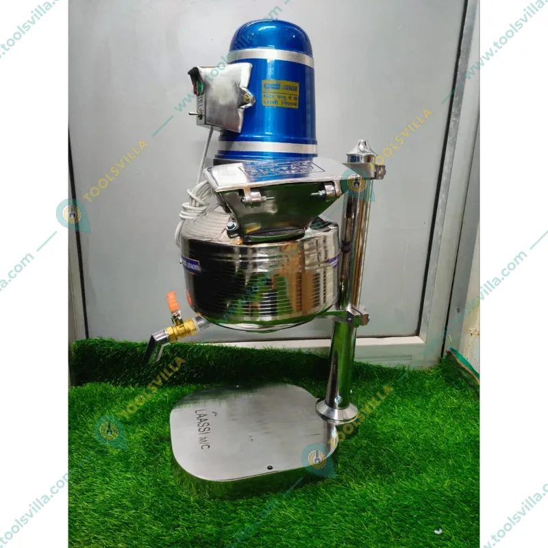 Heavy Duty 5Ltrs Stand Type Lassi Making Machine, 240 watt Stainless Steel Pot