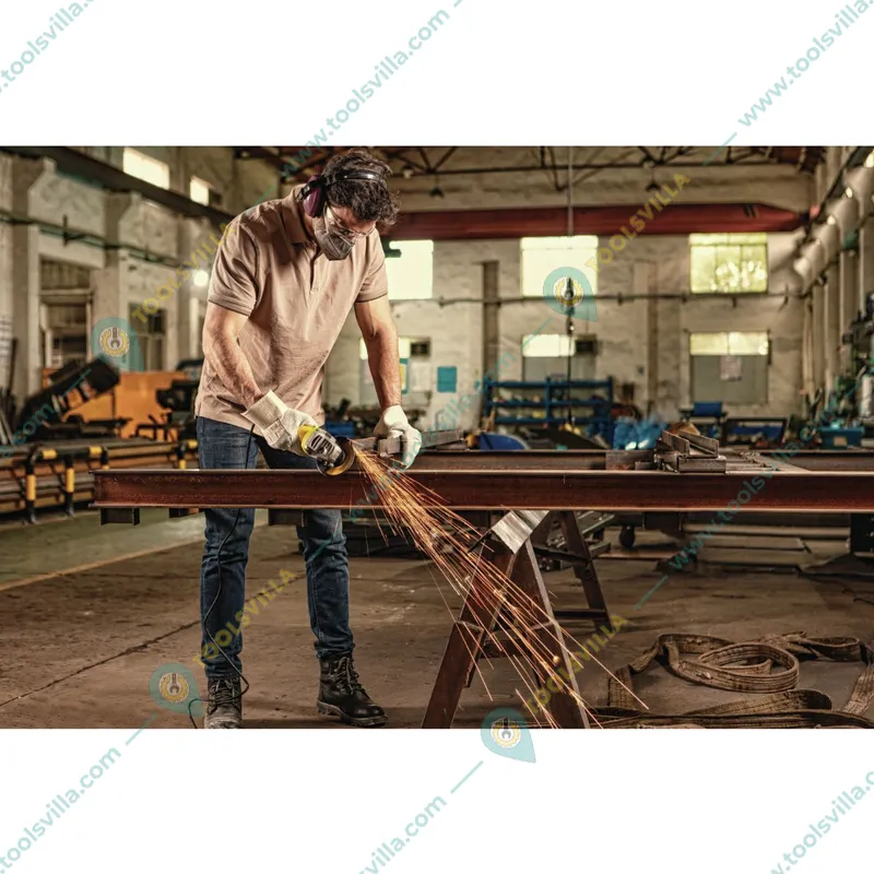 Stanley 100 mm 900 Watt Angle Grinder with Accessories, 12000 RPM (STGS9100)