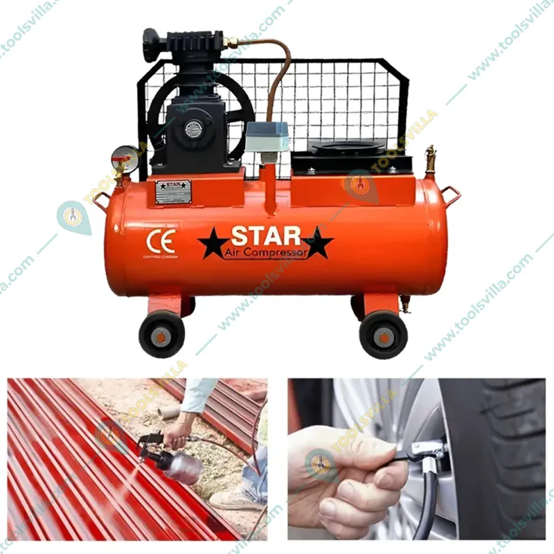 Star 120 Liters Double Piston Air Compressor Without Motor With Autocut Switch (SC-555)