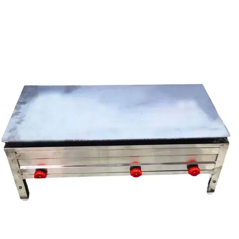 Gas Operated 18x36x12 inch Dosa Bhatti with 3 Knob, Stainless Steel Body