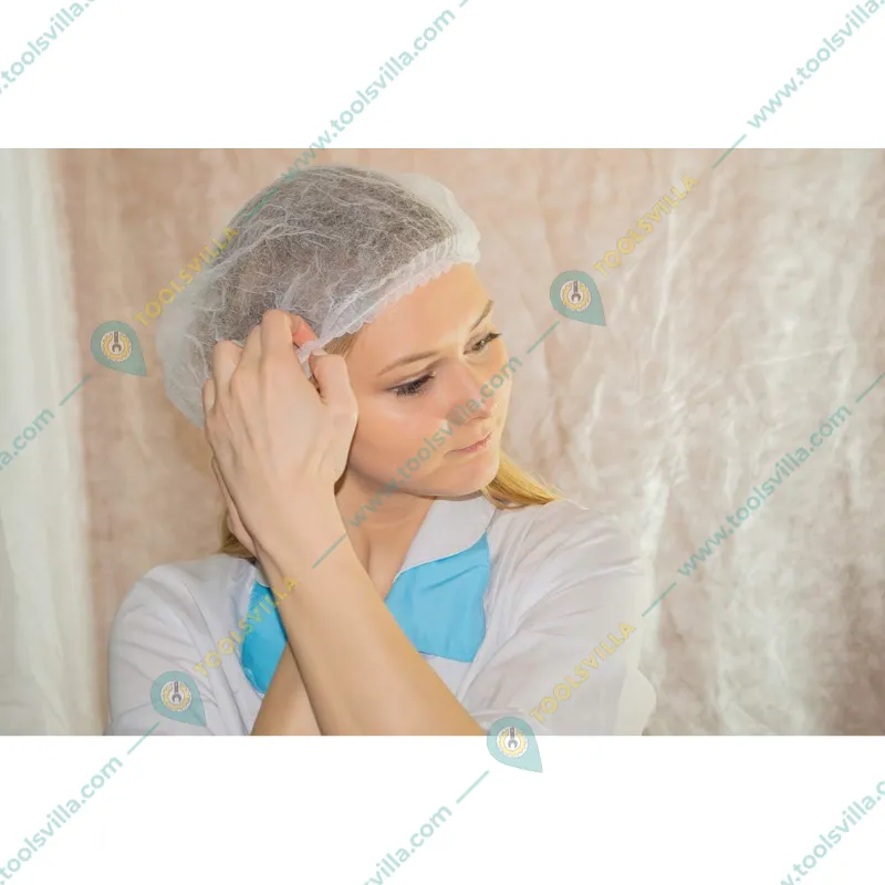100 pcs, Disposable White Stretchable Hair Cover Caps For Multipurpose Usage