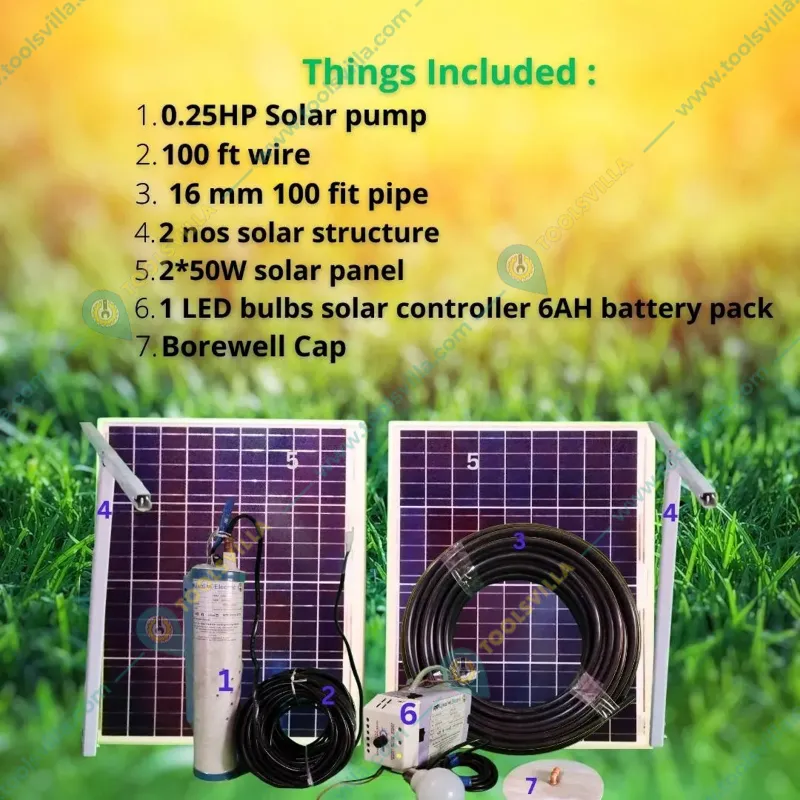0.25 HP Solar Submersible Water Pump Set /Solar Pump with Warranty