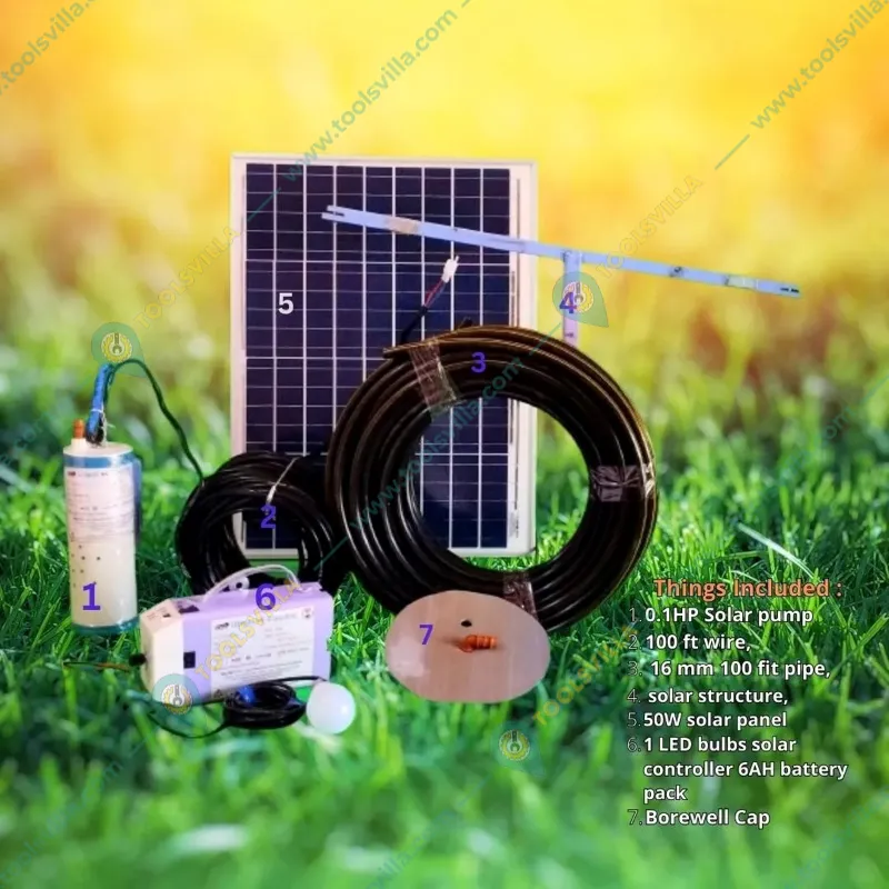 0.1 HP Solar Submersible Water Pump Set /Solar Pump with Warranty