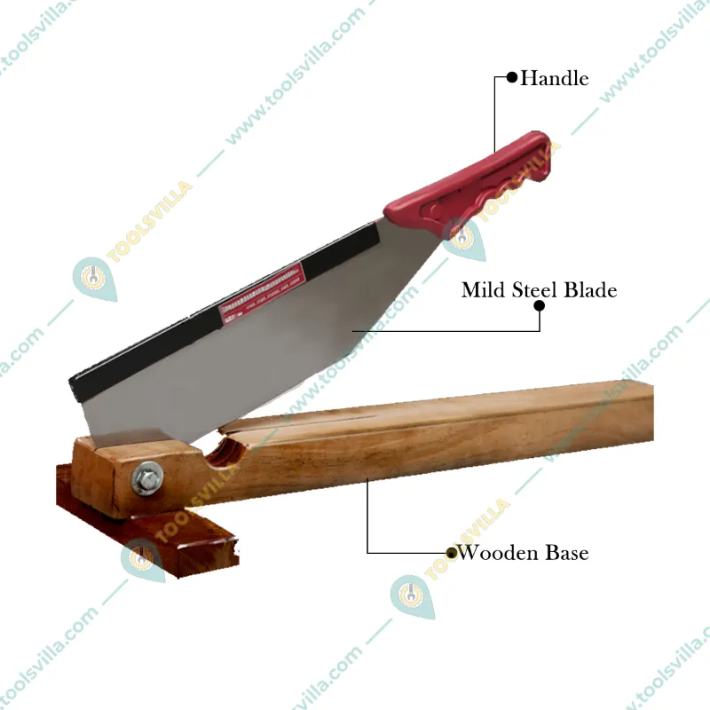 Manual Sugarcane Bud Cutter with Wooden Base