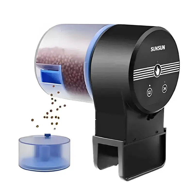 Sunsun AK-01S Automatic Fish Food Feeder With 12Hrs and 24Hr Feeding Interval Fit For All Kinds of Fish Food 