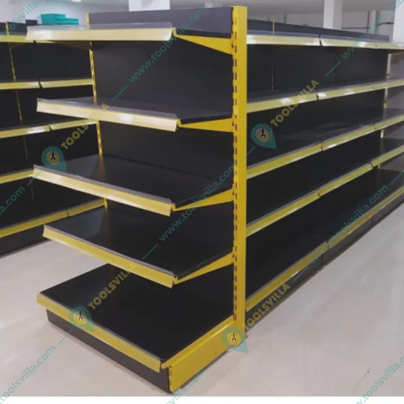 Premium Quality 5 x 3 Feet 4 Shelves Display End Cap Rack ( Colour- Black)  