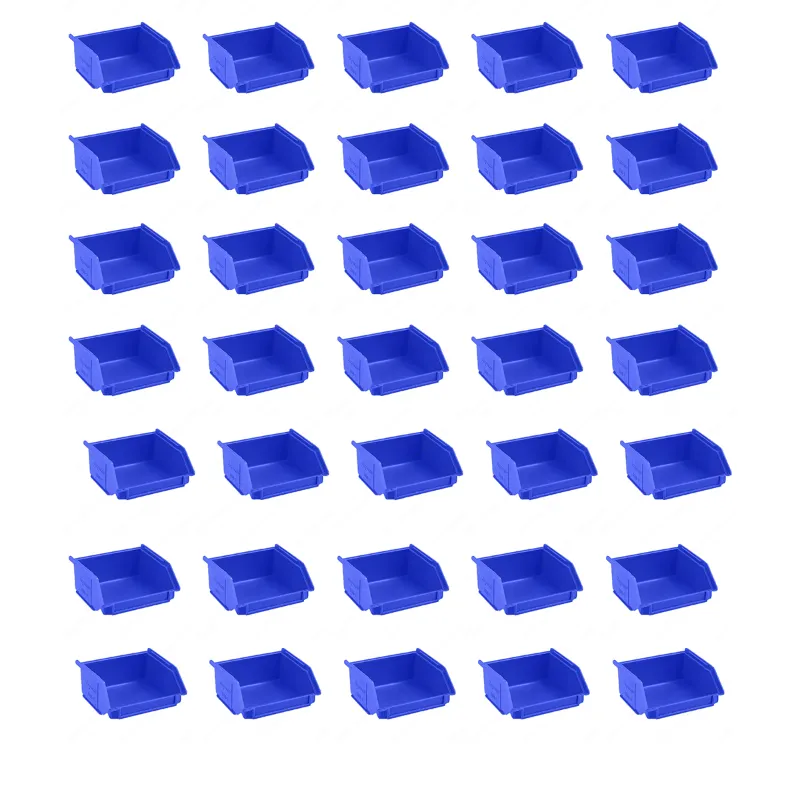 Supreme 95x102x51 mm Blue Small Storage Bin, Premium Plastic Material (BIN-1)-Pack of 35