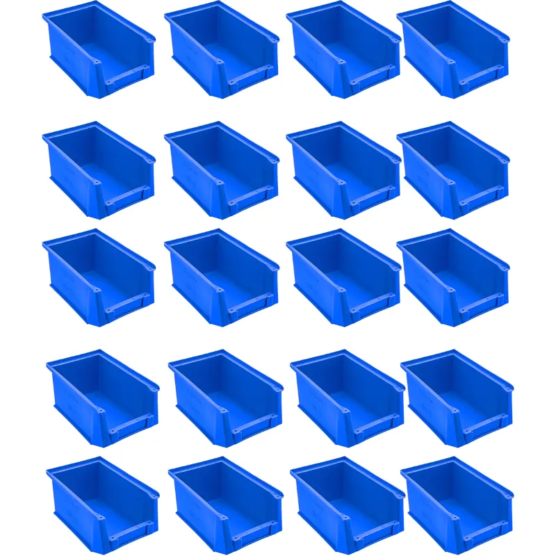 Supreme 200x126x100 mm Blue Premium Plastic Storage Bin (BIN-15)(Color-Red,Pack-20 pcs)
