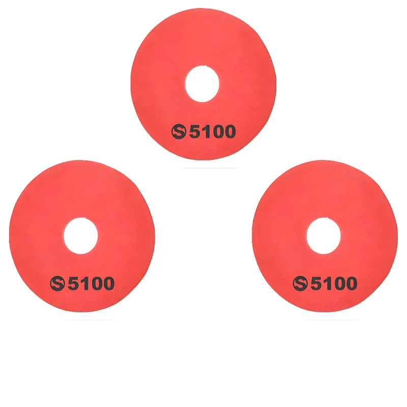 Surie Polex 13 inch Red Floor Buffer Pads For Polishing and Buffing (5100) - Pack of 3