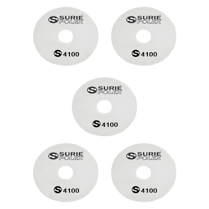 Surie Polex 13 inch White Floor Polishing Pads For Polishing and Buffing (4100) - Pack of 5