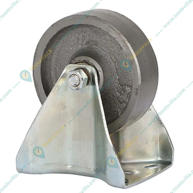 Suwas Trolley 76 mm x 32 mm 125 Kg. Loading Capacity CI (Cast Iron) Fixed Castor Wheel (Pack of 4)