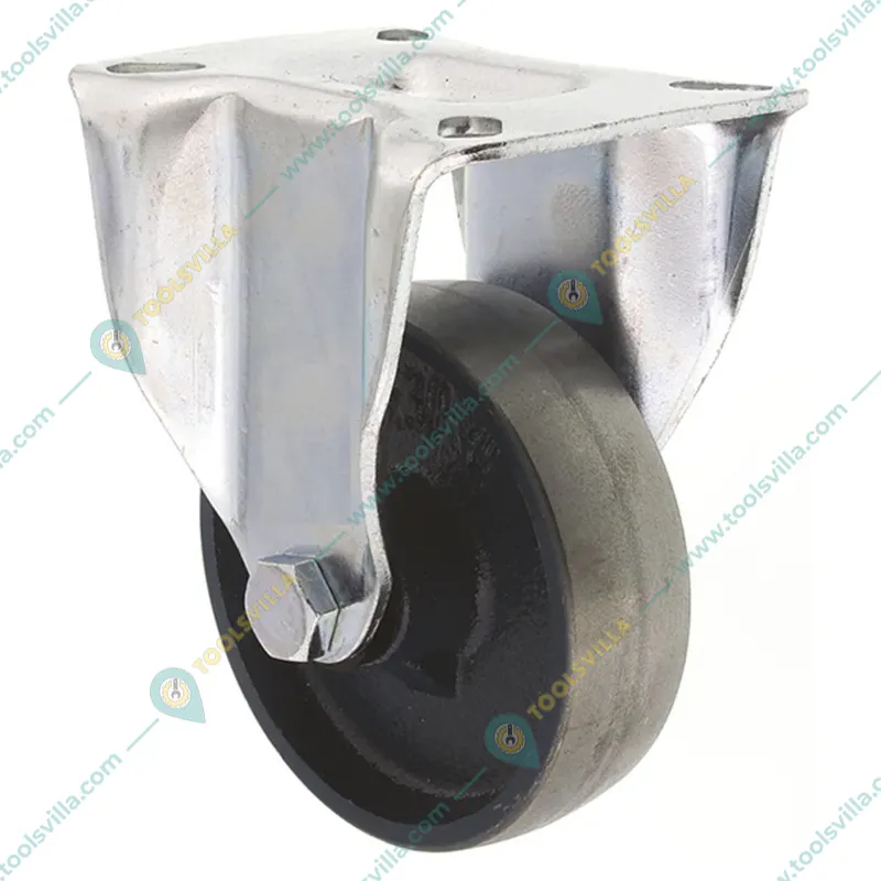 Suwas Trolley 76 mm x 32 mm 125 Kg. Loading Capacity CI (Cast Iron) Fixed Castor Wheel (Pack of 4)