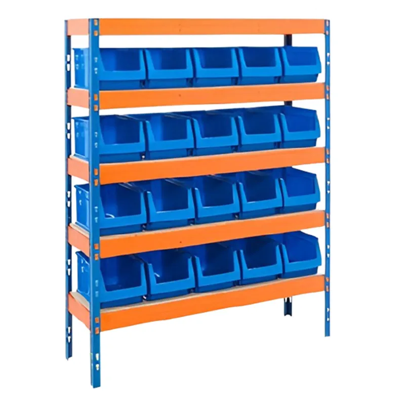 Suwas Trolley 5 Shelves Powder Coated Bin Storage Rack With Bins, Load Capacity-80-100 Kg/Shelf (1 Year Warranty) (SU-SR-003-1)