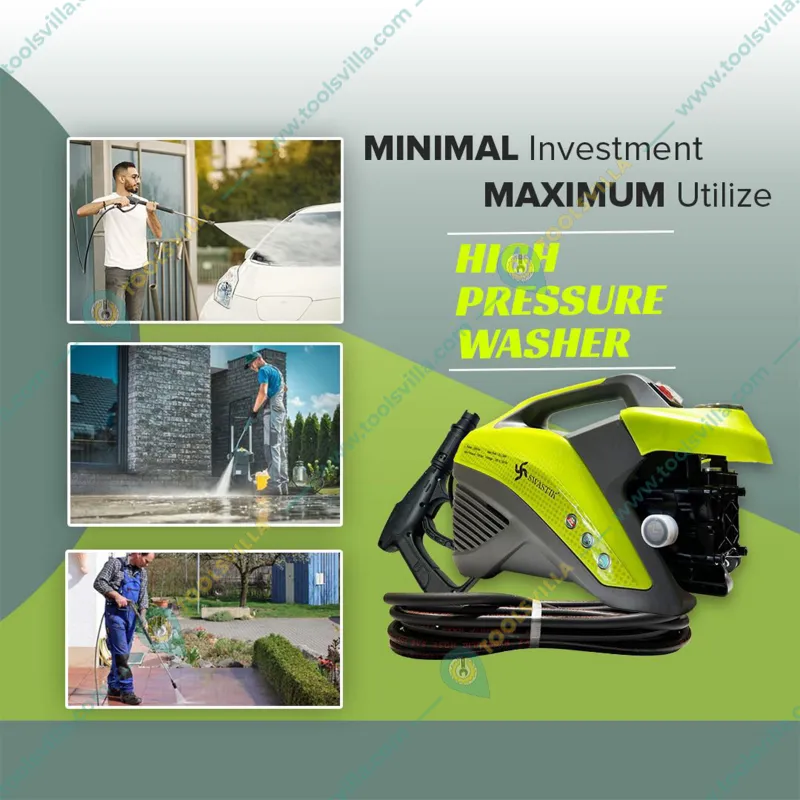 Swastik Pro 200 High Pressure Washer, 150 Bar and 2200 W Thermally Protected Motor, 10 LPM Flow Rate