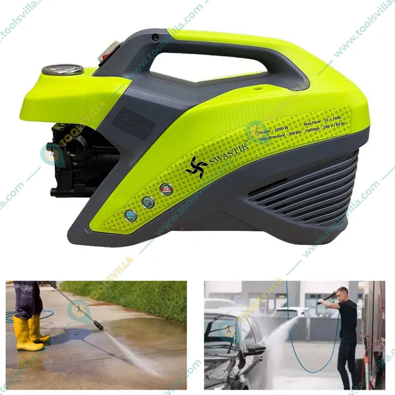 Swastik Pro 200 High Pressure Washer, 150 Bar and 2200 W Thermally Protected Motor, 10 LPM Flow Rate