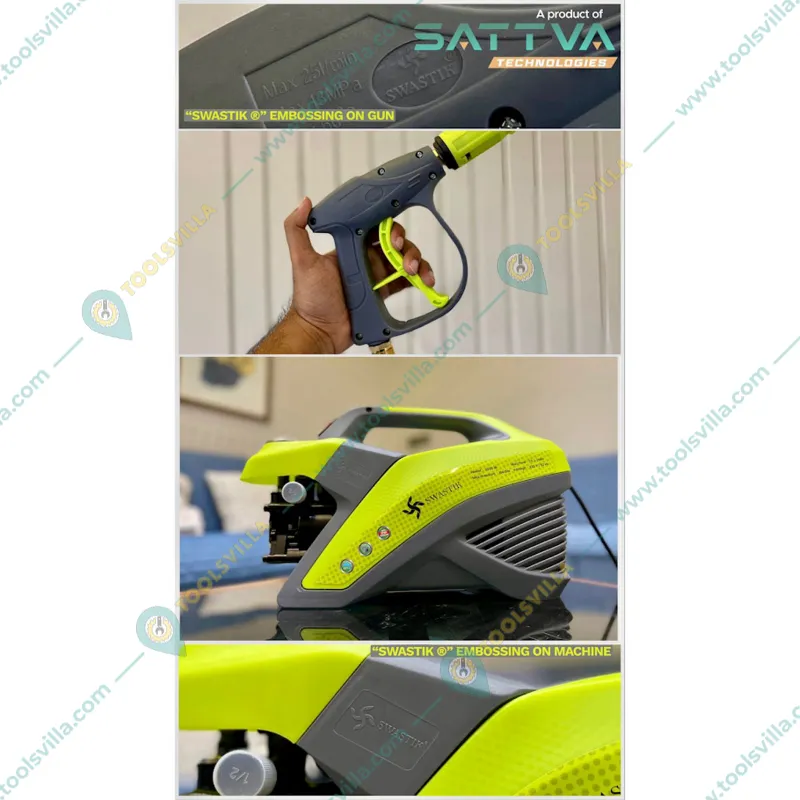 Swastik Pro 200 High Pressure Washer, 150 Bar and 2200 W Thermally Protected Motor, 10 LPM Flow Rate