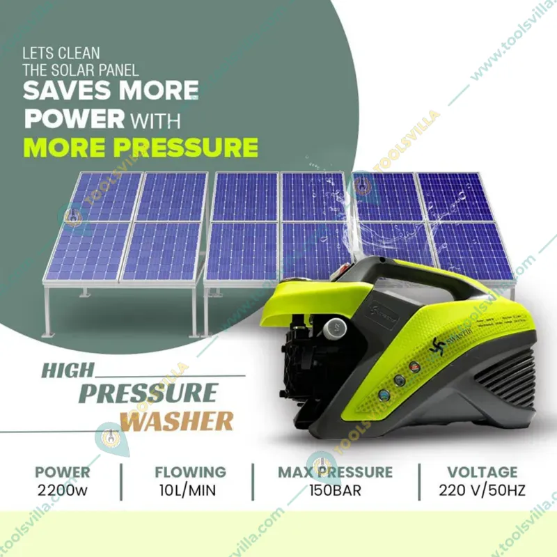Swastik Pro 200 High Pressure Washer, 150 Bar and 2200 W Thermally Protected Motor, 10 LPM Flow Rate