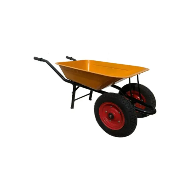 Heavy Duty 150-170Kg Load Capacity, Yellow Double Wheel Barrow (SWB -5)