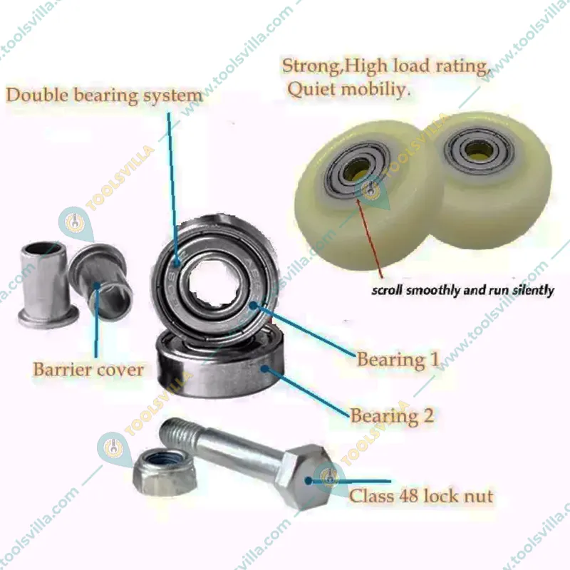  Suwas Trolley 4 x 2 Inch Pack Of 4 Nylon Caster Wheel With 1200 Kg Load Capacity (2 Fixed and 2 Swivel With Brake ) | 6 Months Warranty