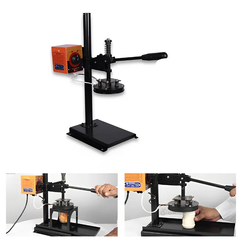 5 inch Electric Manual Eco Foil Sealing Machine with Die
