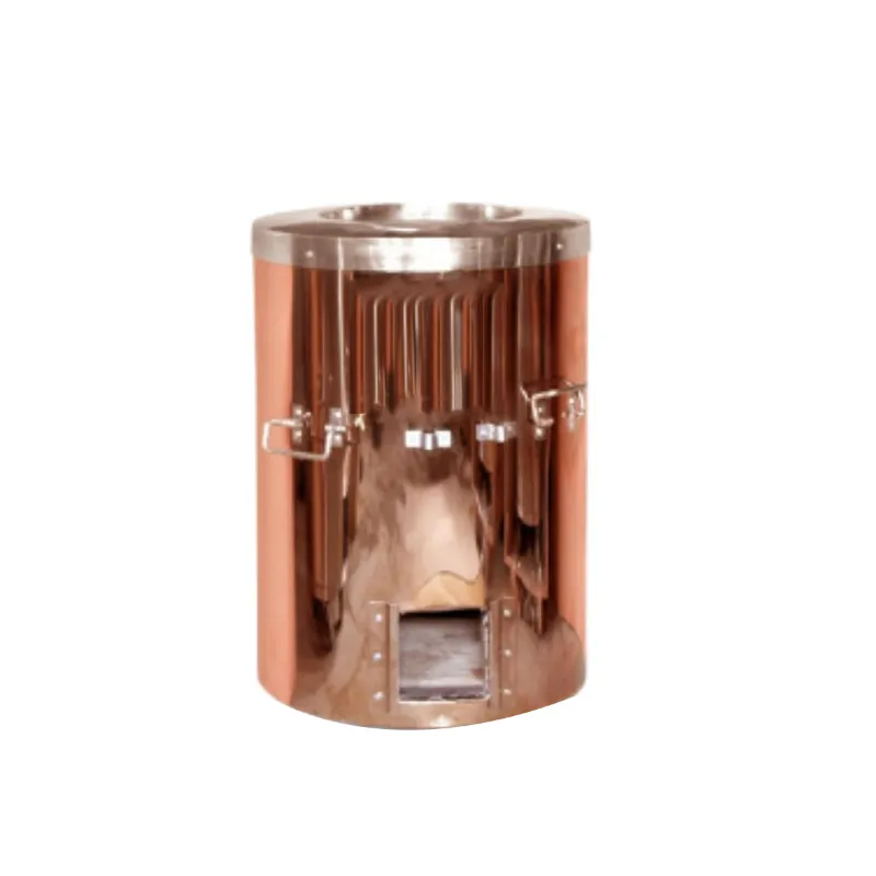 Premium Quality Rose Copper Plated Charcoal Tandoor of 20x29 inch Size, Stainless Steel Material with Accessories