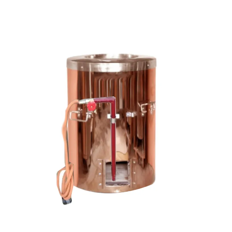 Premium Quality Rose Copper Plated Gas Tandoor of 18x28 Inch Size, Stainless Steel Material with Accessories