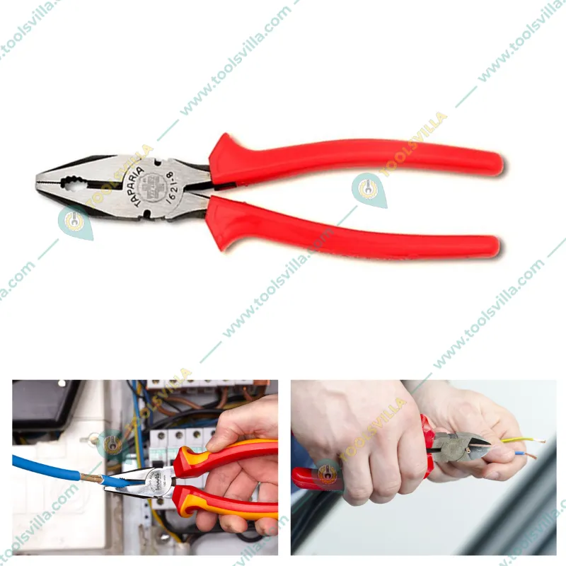 Taparia Hand Tools Combo of 8 inch (210 mm) Combination  Plier (1621-8) and Two in One Screw Driver (903 I)
