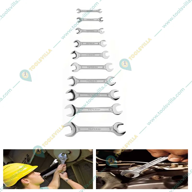 Taparia Hand Tools Combo of 10 Pcs Double Ended Spanner Set (DEP-10) With 8 inch Combination Plier (1621-8)