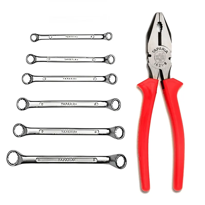 Taparia Hand Tools Combo 6 Pcs Double End Ring Spanner Set - 1806 With 8 inch Combination Plier (1621-8)
