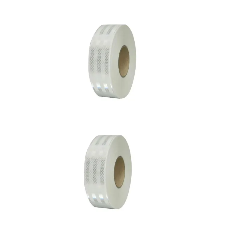 Minsales White Reflective Tape - 2 Inch x 50 Meter, Radium, Water Proof ( Pack of 2 )