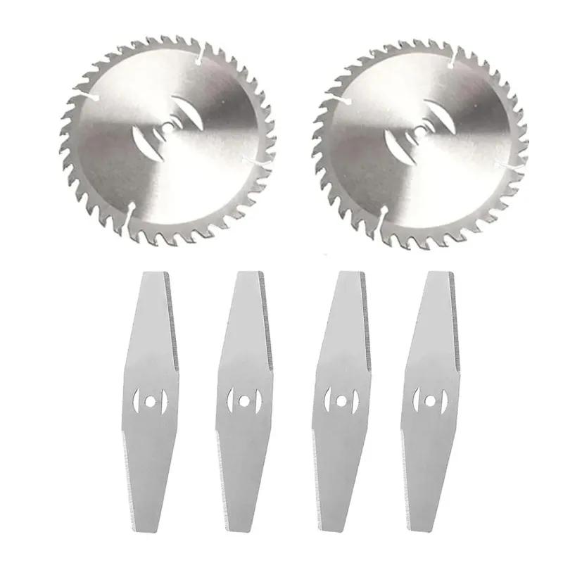 Battery Brush Cutter 6 Pieces Blade Combo Set of 4 Piece 2T Blade & 2 Circular Blade 