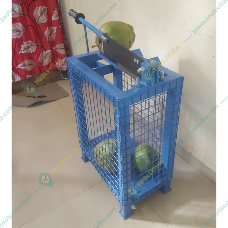 Manually Operated Tender Coconut Cutting Machine with Mesh