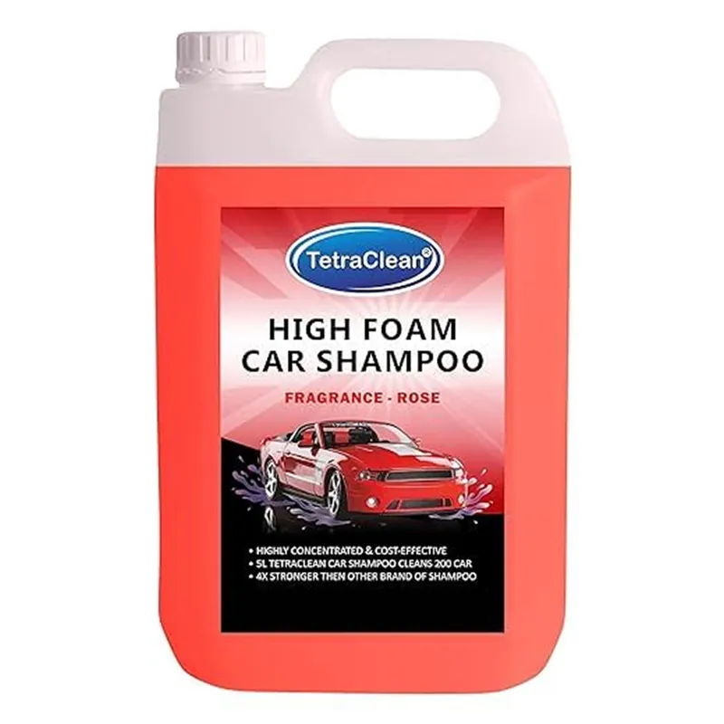 TetraClean 5L High Foam Car Shampoo, Rose Fragrance, Removes Tough Oil, Grease & Stains from Vehicle