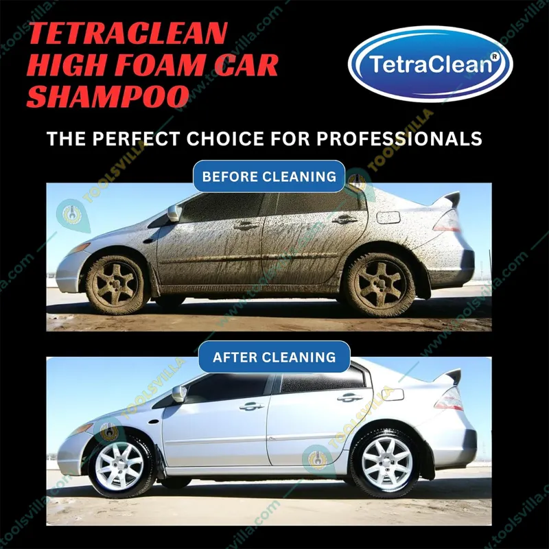 TetraClean 5L High Foam Car Shampoo, Rose Fragrance, Removes Tough Oil, Grease & Stains from Vehicle