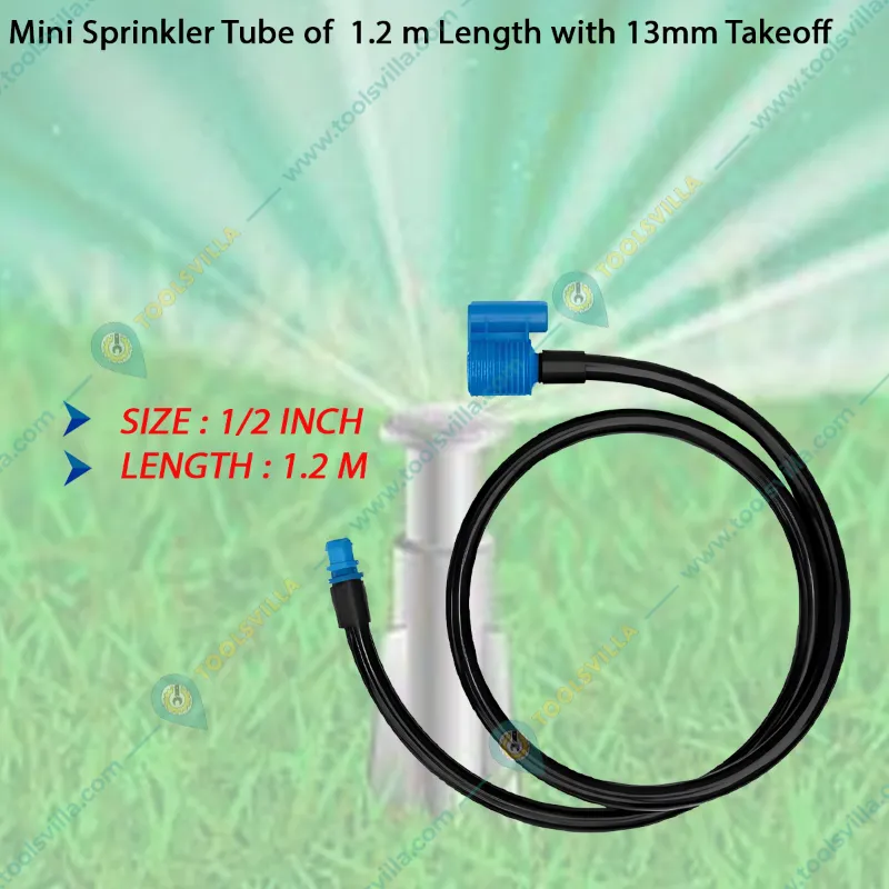 Premium Quality One Side 1/2"  Threaded Mini Sprinkler Tube for Drip Irrigation Kit (Pack of 10)
