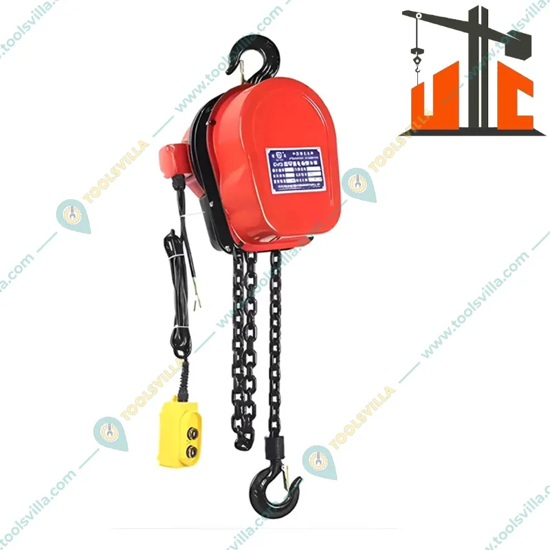 UTC 3 Ton Three Phase Electric Chain Hoist With 3 Meter & 8 mm Load Chain, 3 Meter Standard Lift, Single Fall