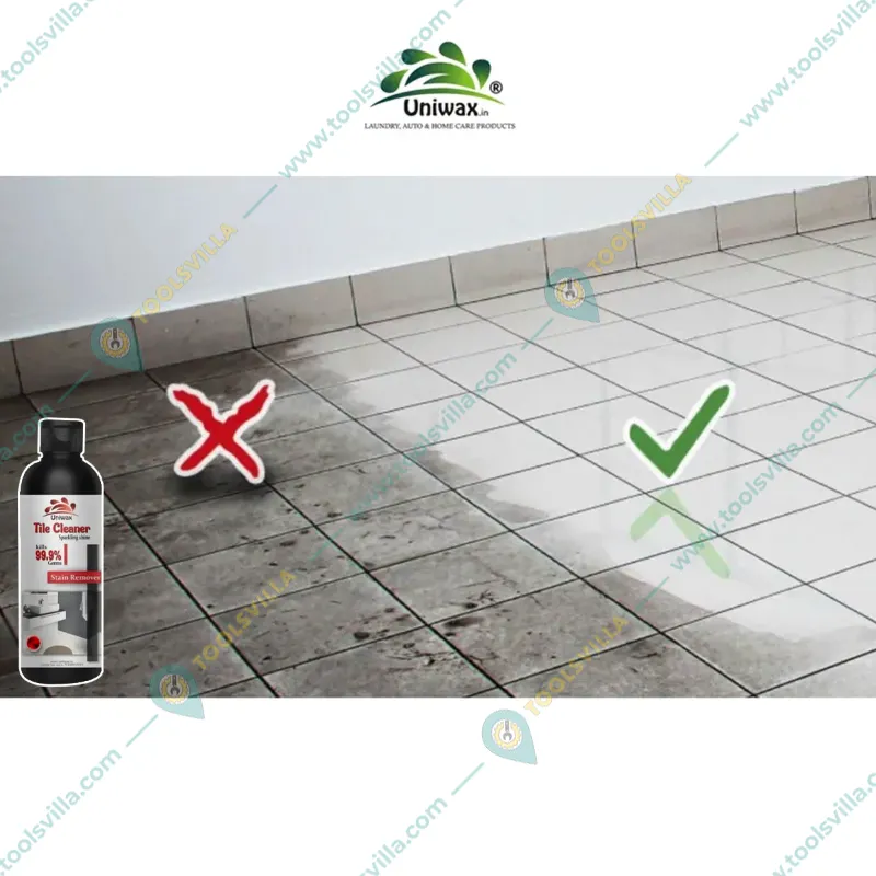 Uniwax 200ml Tile Cleaner Sparkling Shine Stain Remover to Remove Grease, Baked on Food, Food Stain, Dirt, Spills, Grime