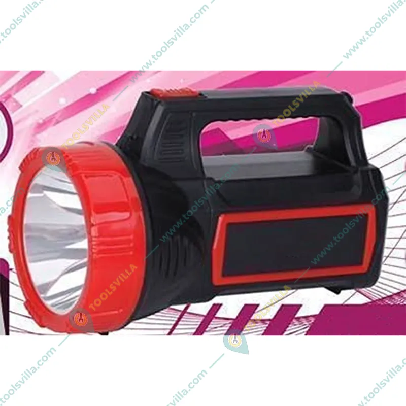 Gramstrong Heavy Duty Rechargeable LED Torch with an Inbuilt Battery and a Robust Holder For Outdoor Usage (Pack of 2)