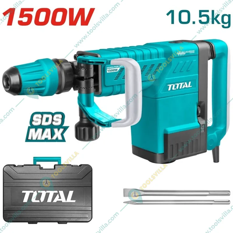 Total 10 kg 1500 Watt Demolition Breaker with Accessories (TH215002)